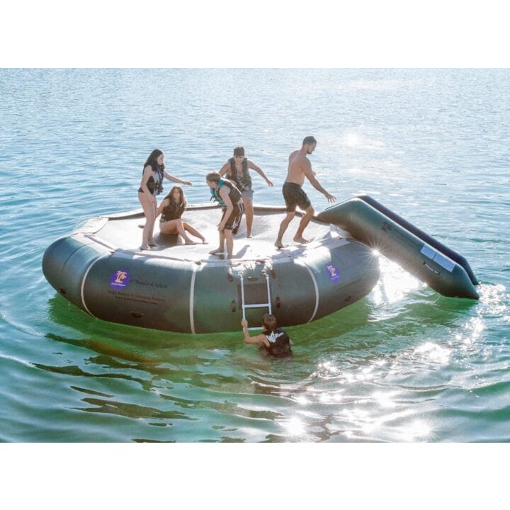 Island Hopper Water Trampolines - 17' Island Hopper "Bounce & Splash"  - 17'BNS- GR