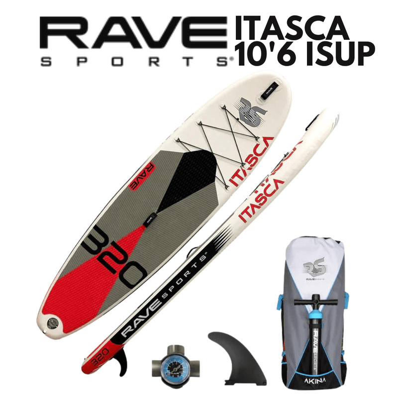 Rave Sports 10'6" Itasca Salmon Red Inflatable Paddleboard