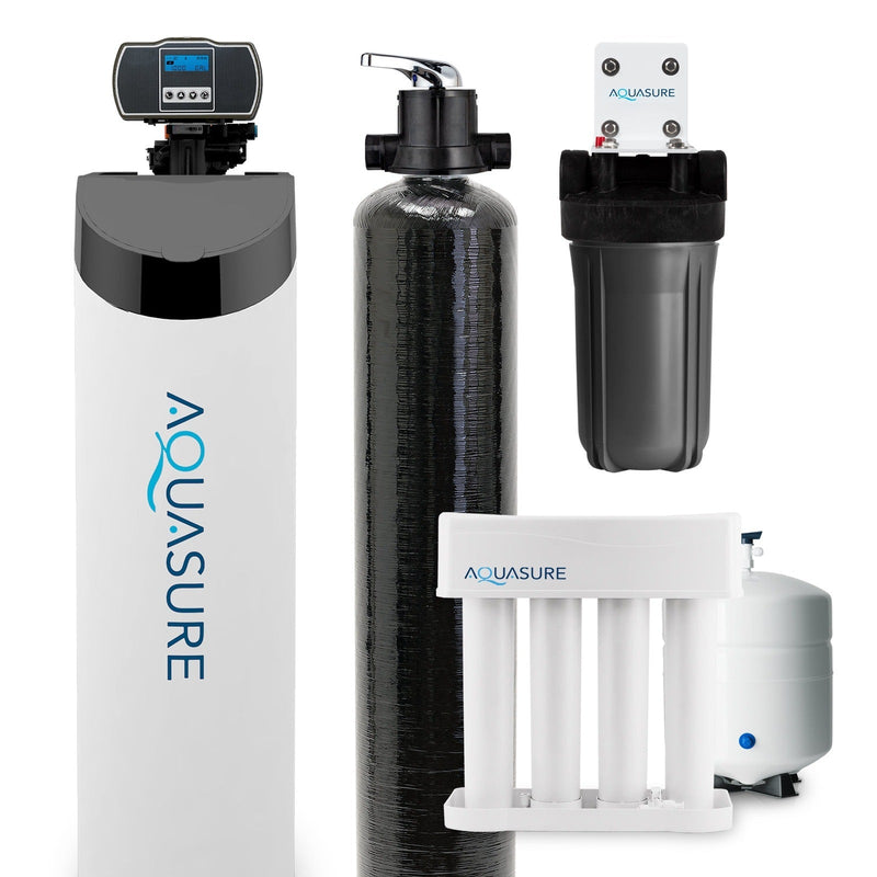 Aquasure Signature Lite Series Water Treatment System with All-in-One Water Softener - 75 GPD Reverse Osmosis Filtration System