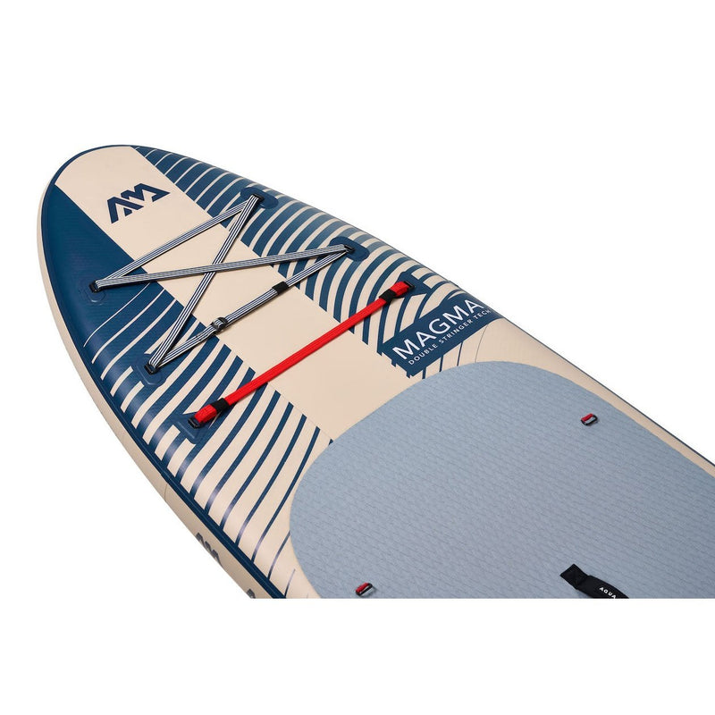 Aqua Marina 11’2″ Magma (Earth Wave) - Advanced All-around iSUP, 3.4m/15cm, with carbon/fiberglass hybrid PASTEL paddle and coil leash