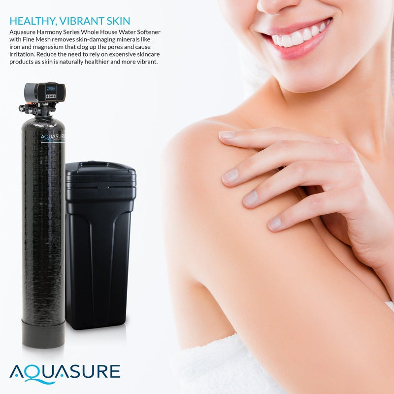 Aquasure Harmony Series | 48,000 Grains Water Softener w/ Fine Mesh Resin and Pleated Sediment Filter