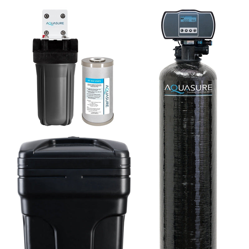 Aquasure Harmony Series | 48,000 GRAINS Water Softener & Triple Purpose Pre-Filter