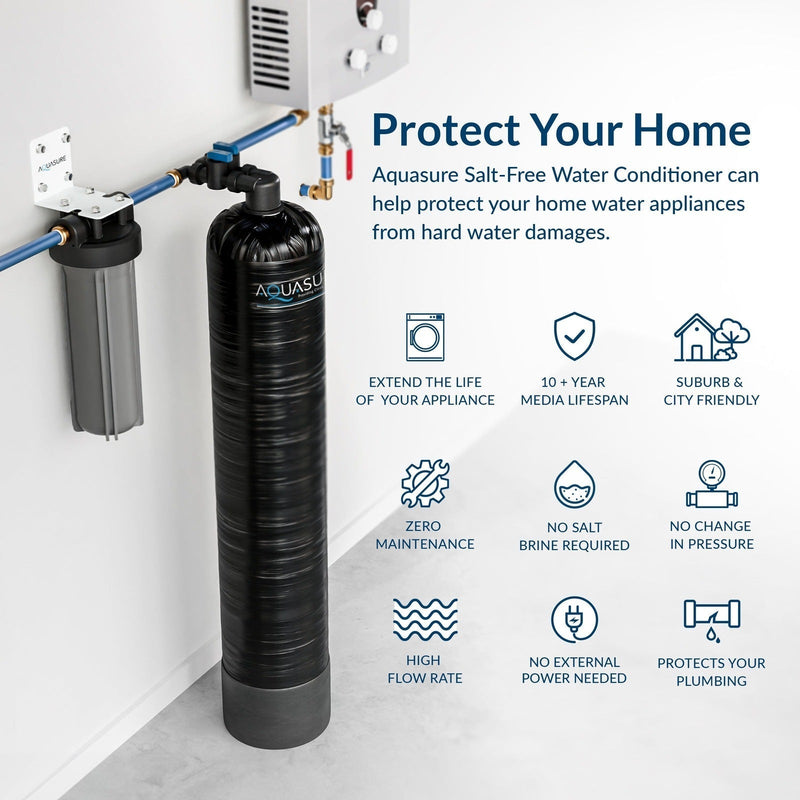 Serene Series | 15 GPM Whole House Salt-Free Water Conditioning/Softening System with Triple Purpose Pre-Filter