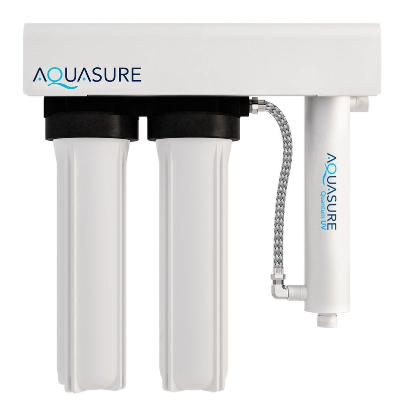 Aquasure Quantum Series | 18 GPM Multi-Stage UV Ultraviolet Light Whole House Water Treatment Disinfection Sterilization Filtration System, 48W