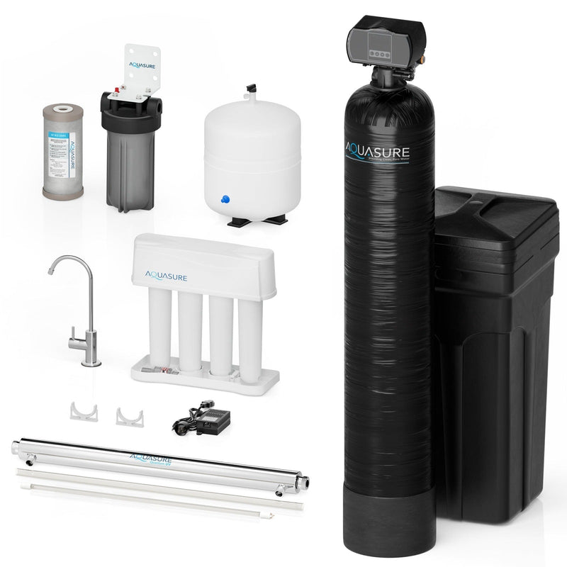 Signature Series | 48,000 Grains Water Softener with 12 GPM Quantum UV Sterilizer and 75 GPD Reverse Osmosis RO System