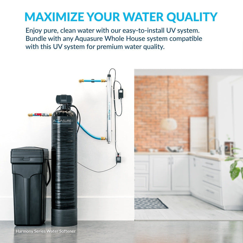 Signature Series | 32,000 Grains Water Softener with 8 GPM Quantum UV Sterilizer and 75 GPD Reverse Osmosis RO System