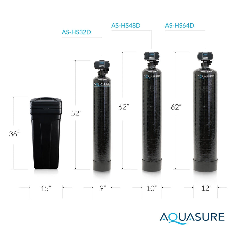 Aquasure Fortitude Pro Series Whole House Water Treatment System - 600,000 Gallon Harmony Series | 64,000 Grains Water Softener