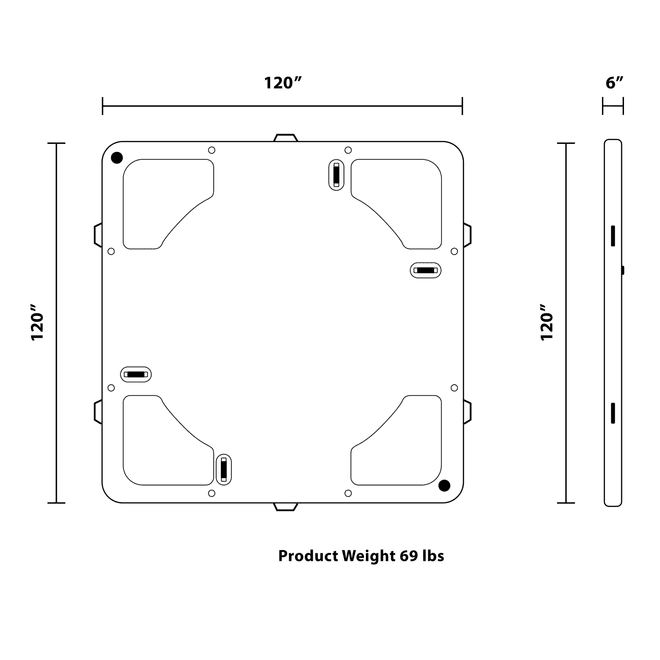 Rave Sports 10' X 10' Aqua Dock - 03028