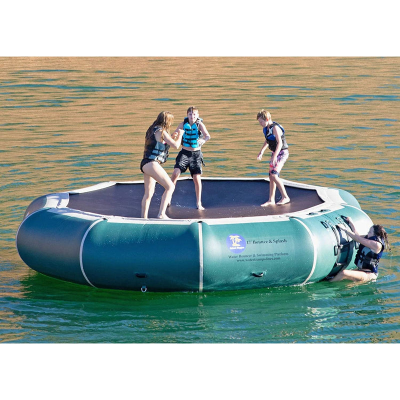 Island Hopper 17' Springless Water Bouncer "Bounce & Splash" Recreational Grade - 17'BNS