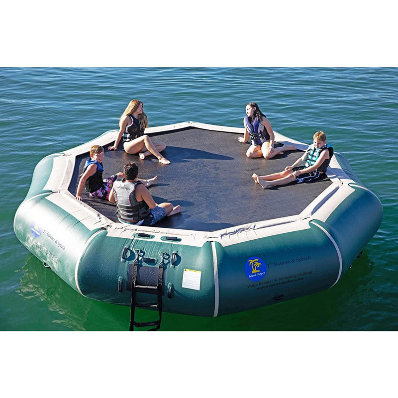 Island Hopper 17' Springless Water Bouncer "Bounce & Splash" Recreational Grade - 17'BNS