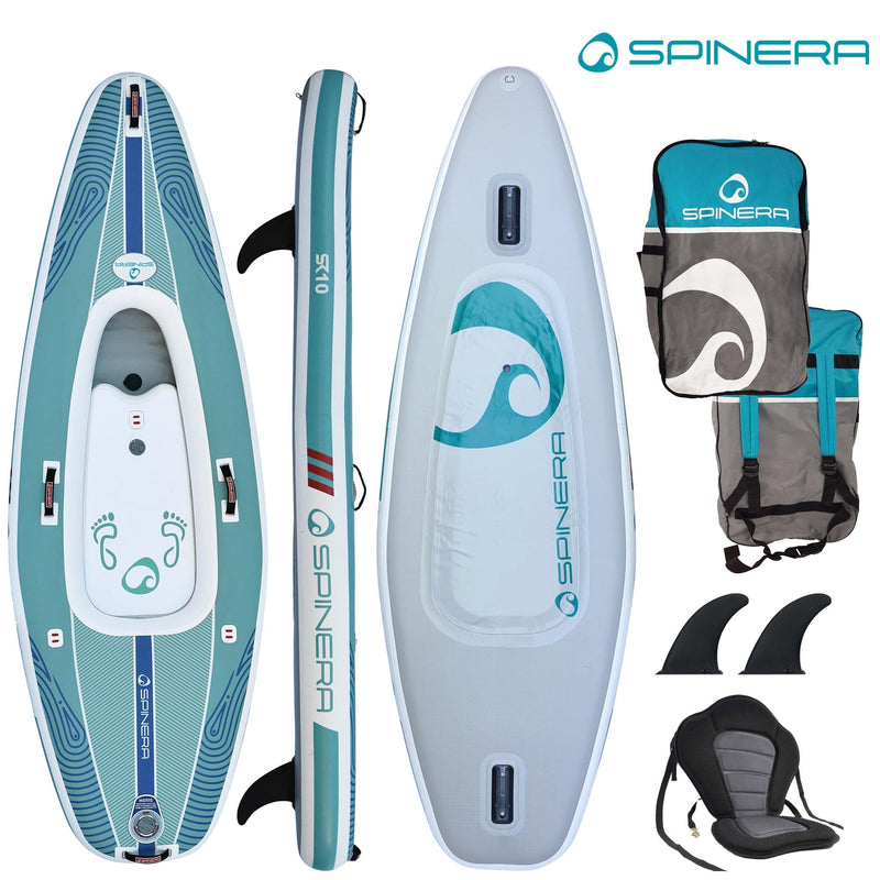 Crystal Kayak SPINERA 10 FT INFLATABLE PADDLE BOARD KAYAK HYBRID -21004